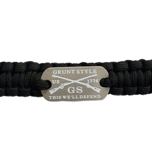 LAST ONE-Grunt Style TWO Paracord Bracelet Black Unisex - Picture 3 of 7